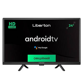 Телевізор 24 дюйми з голосовим пультом LIBERTON LTV-24H01AT Android 11.0