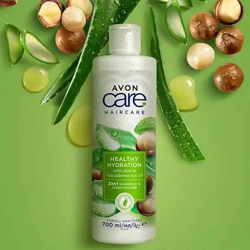 Шампунь-кондицвонер 2-в-1 для волосся  Avon Naturals"Розкішне Зволоження " 700мл