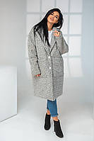 Жіноче пальто вільного крою шерсть букле 46-48; 50-52; 54-56; 58-60 "LUKI" от поставщика