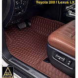 Килимки Lexus GX-470 2002-2009 Шкіряні 3D (UZJ120) Тюнінг Лексус ГХ 470, фото 10