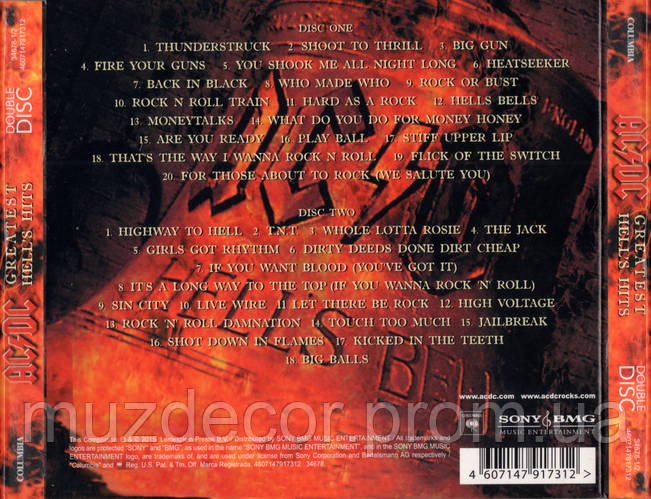 AC/DC - Greatest Hell's Hits, Audio CD, (2 CD-R) (ID#1951637463), ціна ...