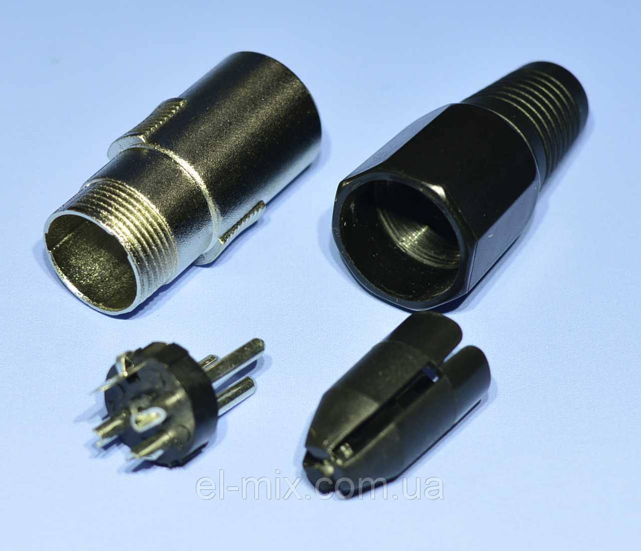 Штекер CANON (XLR) кабельный 3pin черный WTY0054A - фото 5 - id-p336663350