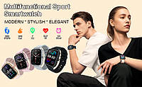 Умные часы для женщин и мужчин со звонками и текстовыми сообщениями, 1,7-дюймовые сенсорные фитнес-часы