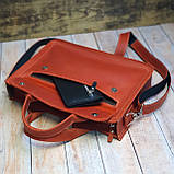 Шкіряна офісна сумка GS червоного кольору, фото 2
