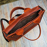 Шкіряна офісна сумка GS червоного кольору, фото 4