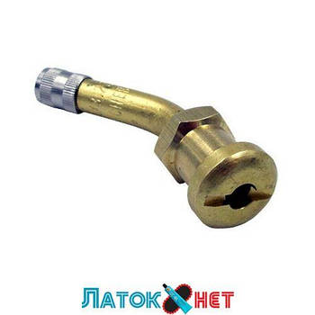 Вентиль безкамерний для вантажних автомобілів V3-22-1 посадка 9,7 мм 25х28 мм кут 45° довжина 56 мм