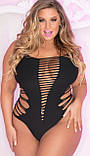 Боди SLICE N DICE SEAMLESS BODYSUIT BLACK, PLUS SIZE, фото 3