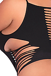 Боди SLICE N DICE SEAMLESS BODYSUIT BLACK, PLUS SIZE, фото 6