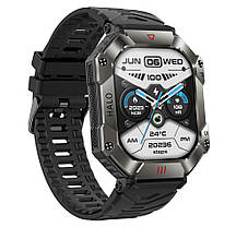 UWatch Розумний смарт-годинник Smart Racer K+ Black з компасом, фото 3