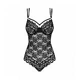Боді Obsessive 860-TED — 1 Teddy black L/XL, фото 4