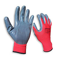 Прорезиненные перчатки Красно-серые №8 пара