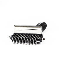 Фурмінатор колтуноріз для тварин 2в1 Gentle Paw чорний / Щітка для вичісування шерсті у собак і котів 7,5 см, фото 3