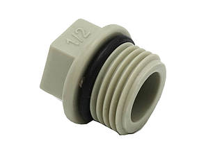 Заглушка нарізна Ø.20x1/2" сірий колір (170/1700шт) ASCO®, фото 3