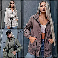 Жіночі демісезонні куртки ХЛ+++ 1213-фг Стильна жіноча легка демісезонна куртка-вітровка