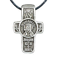 Крест нательный посеребренный Silvering Александра Святая Мученица Царица Александра Римская BF, код: 6839168