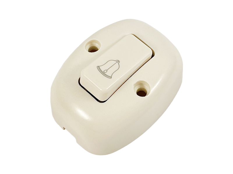 Кнопка дзвінка овальна Lemanso LMA318 слонова кістка