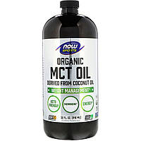 Органическое Масло МСТ, Organic MCT Oil, Now Foods, 946 мл