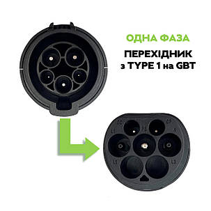 Перехідник Zorzen Type 1 EU - GBT (GB/T) 1 фаза, 7.4 кВт, 32A, фото 3