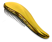 Гребінець/масажка для волосся маленька з м'якими зубчиками блискуча 15 см:Золотистий
