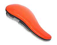 Гребінець/масажка для волосся великий з м'якими зубчиками матовий 19 см: Жовтогарячий