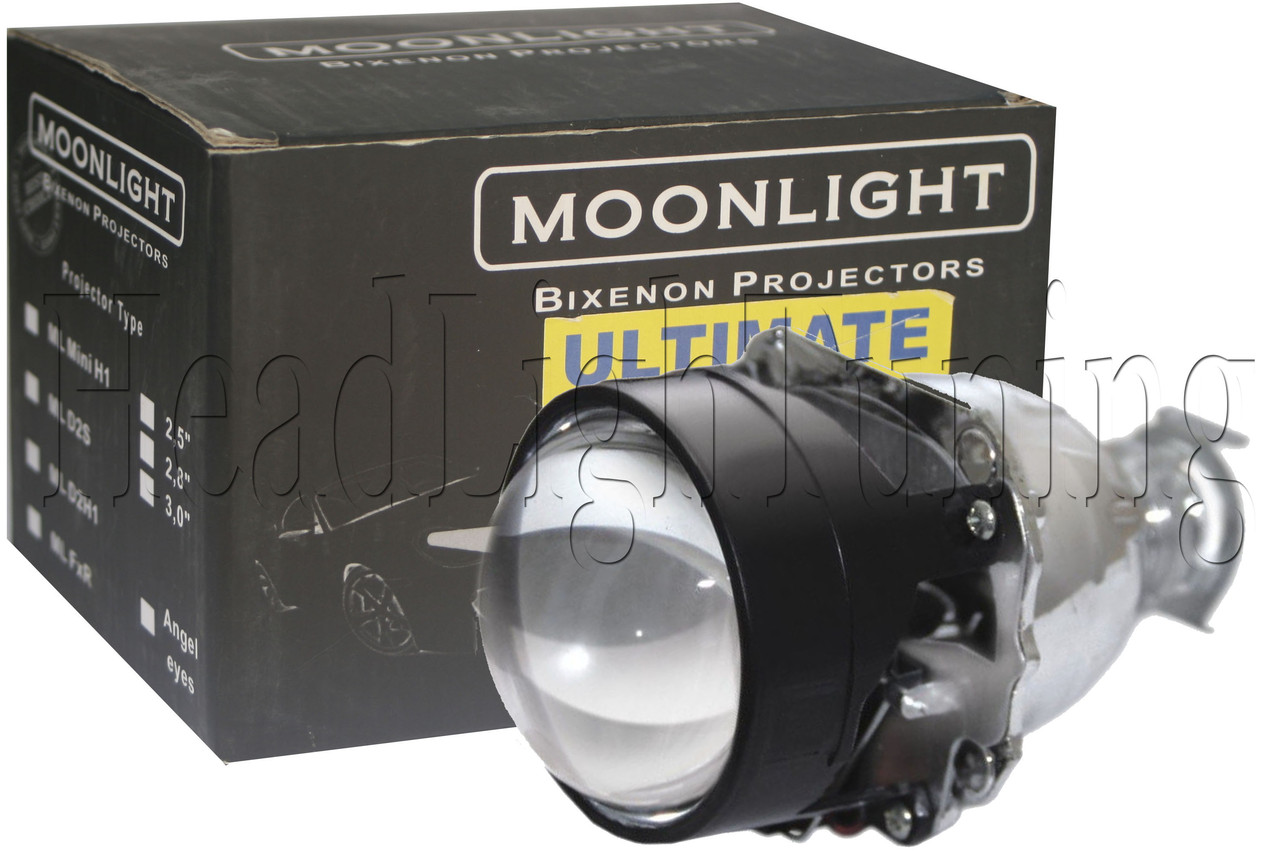 Биксеноновые линзы Moonlight Ultimate + 50% LIGHT G5 2,5" дюйма ( 64мм) H1, маски стандарт - фото 1 - id-p147726340
