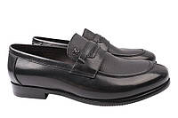 Туфлі лофери чоловічі з натуральної шкіри на низькому ходу Чорні Lido Marinozi 201-21DT 43 PR, код: 7366233
