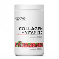 Хондропротектор для спорта OstroVit Collagen And Vitamin C 400 g 40 servings Raspberry Lemo SN, код: 7558875