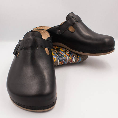 Купить Мужские сабо кожаные Leon Oskar, 707M, размер 45, черные, цена ...