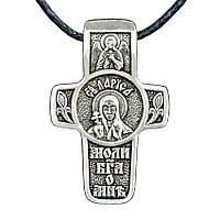 Хрест натільний посріблений Silvering Лариса Свята Мучениця Лариса Готфська 3х1,8х0,2 см ( DS, код: 6839289