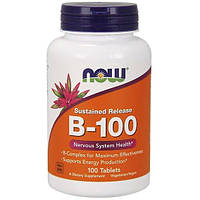 В комплекс NOW Foods Vitamin B-100 Sustained Release 100 Tabs DS, код: 7518617