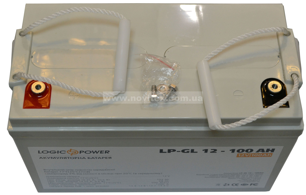 Аккумулятор гелевый Logicpower lpm-gl 12v 100ah - фото 3 - id-p337471632