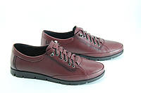 Туфли женские Erpass 808-BORDO бордовые шнурок- резинка 41