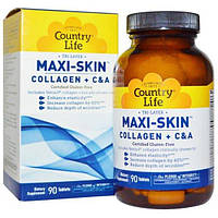 Комплекс для кожи, волос, ногтей Country Life Maxi-Skin 90 Tabs EM, код: 7646614