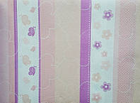Обои на бумажной основе простые Шарм 123-05 Детские Полоска розово-сиреневый (0,53х10м.) TM, код: 7664134