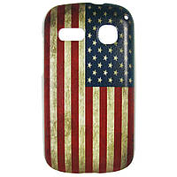 Чехол с рисунком Printed Plastic для Alcatel One Touch POP C3 4033D   4033X Американский флаг PR, код: 1557362