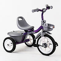 Трехколесный детский велосипед Best Trike Звоночек 2 корзины Violet and grey (102416) SM, код: 7537978