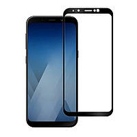 Защитное стекло Full Glue Full Screen Glass для Samsung Galaxy A6 2018 A600 Black (PG-000608) AO, код: 222902
