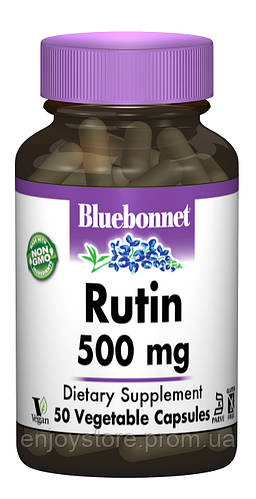 Рутин 500мг Bluebonnet Nutrition 50 гелевых капсул EJ, код: 1845302 (ID ...