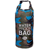 Гермомешок водонепроницаемый Waterproof Bag 10 л Синий Камуфляж (10602BC) DS, код: 8067281
