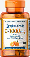 Витамин С с биофлавоноидами Puritans Pride 1000 мг 100 капсул Шиповник (31919) ST, код: 1536032