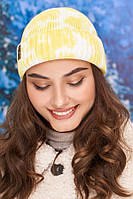 Короткая шапка в расцветке тай-дай Braxton желтый 56-59 OM, код: 6635312