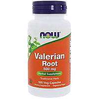 Корень Валерианы Valerian Root Now Foods 500 мг 100 капсул FS, код: 7701545