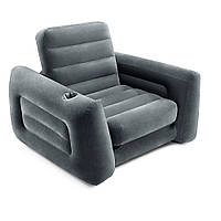 Надувное кресло Intex 66551, 224 х 117 х 66 см Черное ST, код: 2559683
