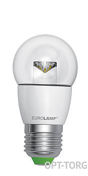 EUROLAMP EUROLAMP Світлодіодна лампа LED ЕКО серія "D" G45 прозора 5W E27 4000K