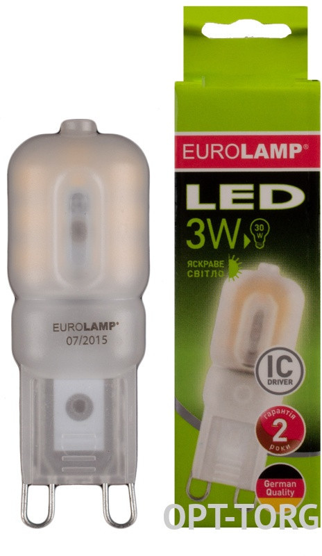 EUROLAMP Світлодіодна лампа EUROLAMP LED G9 3 W 4000 K, фото 1