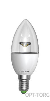 EUROLAMP  EUROLAMP Светодиодная лампа LED ЕКО серія "D" CL прозрачная 6W E14 3000K (50)