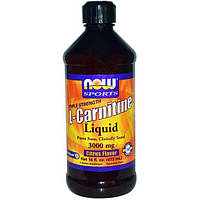 Карнитин NOW Foods L-Carnitine Liquid 3000 mg 473 ml 31 servings Citrus DU, код: 7518413