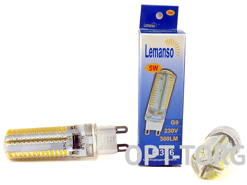 Lemanso Світлодіодна лампа Lemanso G9 5W 104LED 380LM 4500 К 230 V / LM336, фото 1