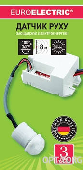 EUROLAMP Датчик руху універсальний 100х360`, макс.8 м, IP44, EUROELECTRIC
