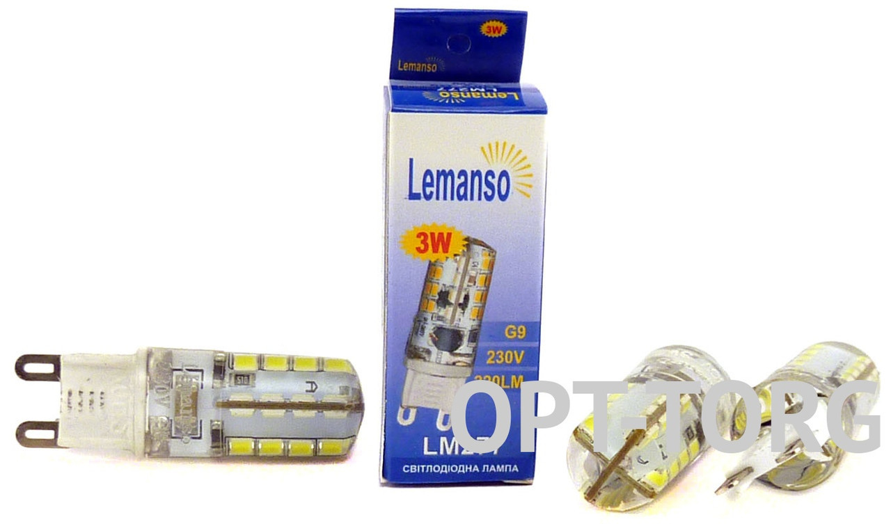 Lemanso Світлодіодна лампа Lemanso G9 3 W 64 LED 230 LM 3000 K 3014SMD / LM277, фото 1